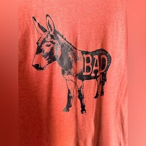 Bad Donkey Graphic Tee Bella + Canvas Large Funny Donkey Shirt